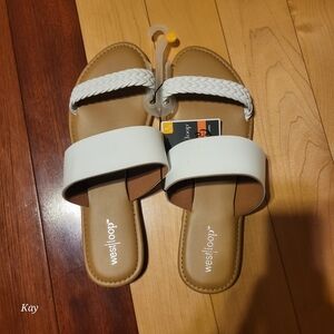 NWT white sandals